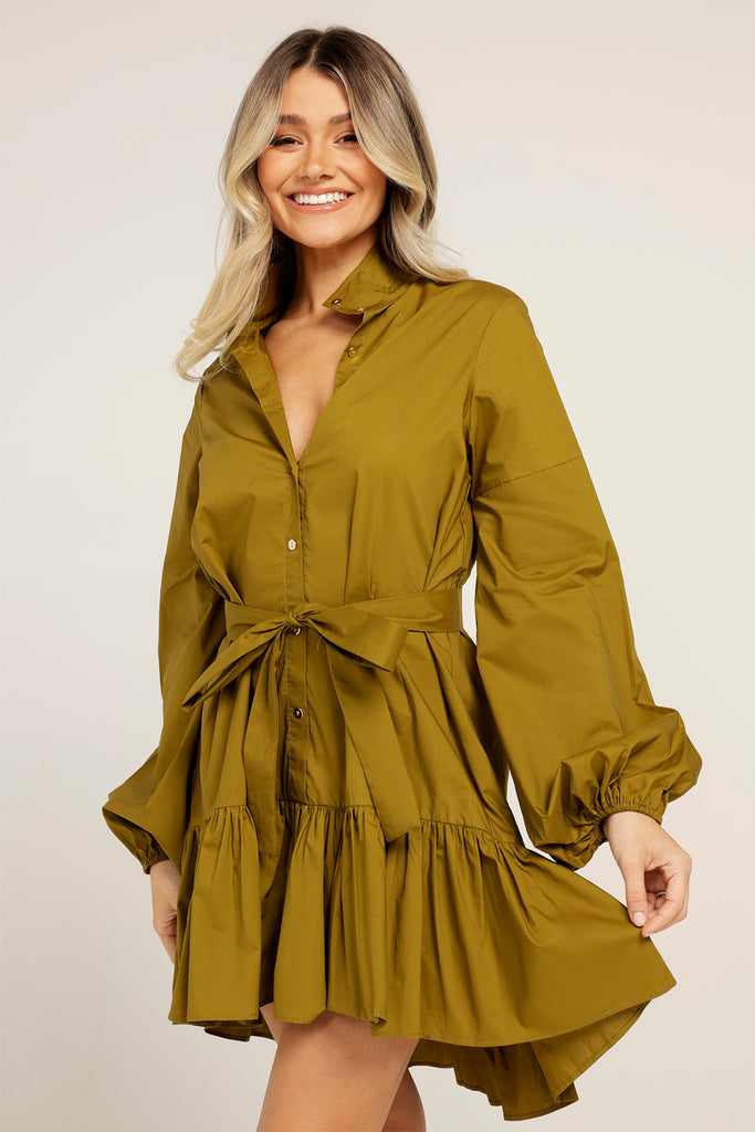 Army green deals mini dress