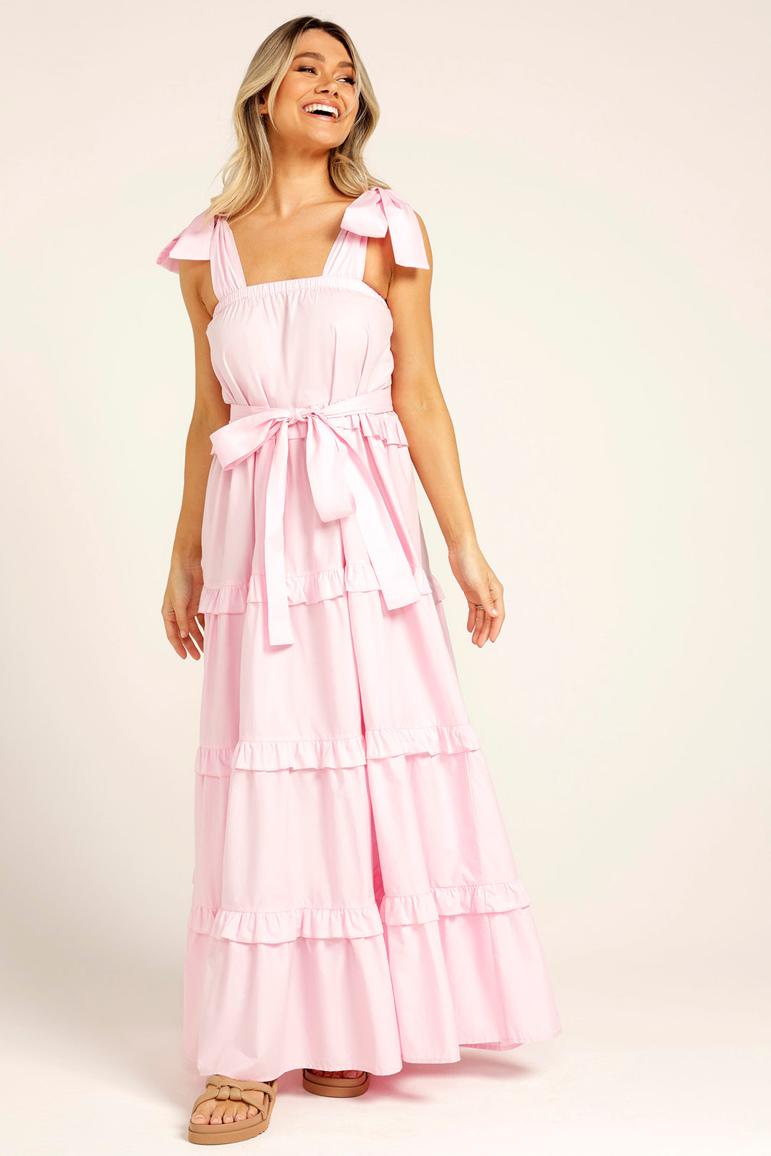 Scallop Dress - Soft Pink
