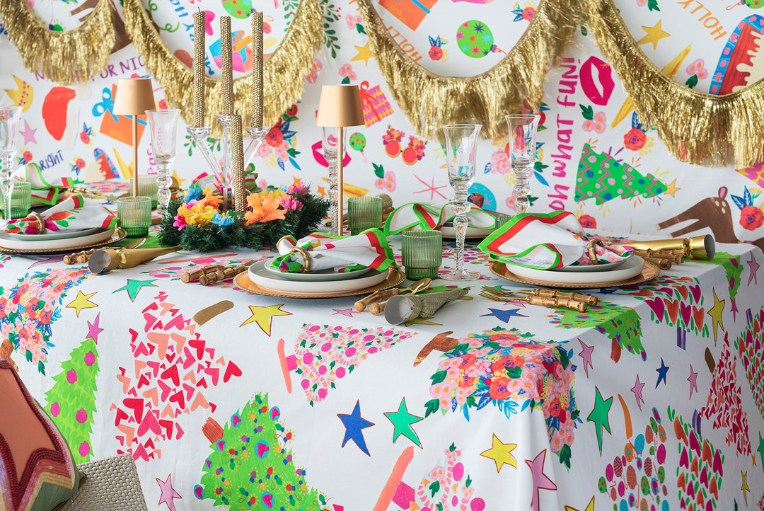 Holly Jolly Tablecloth - Round