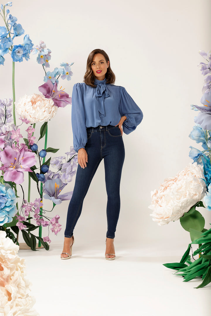 The Cornflower Silky Blouse by Bonita Collective