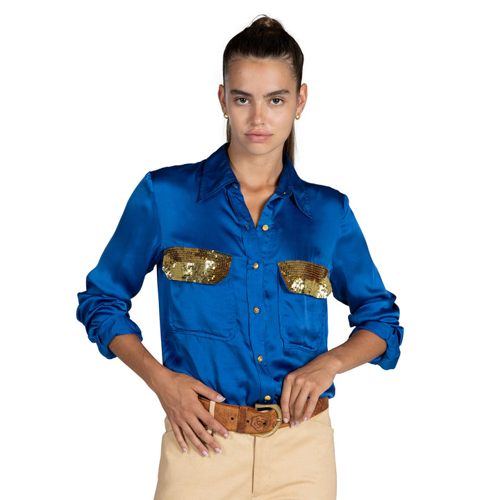 The Your Highness Silk Shirt by Bonita Collective 