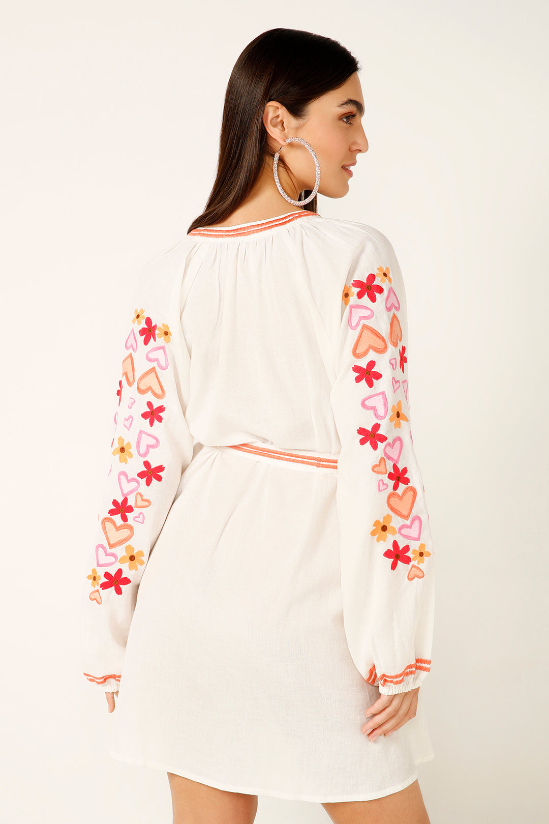 Wish You Joy & Happiness Embroidered Dress